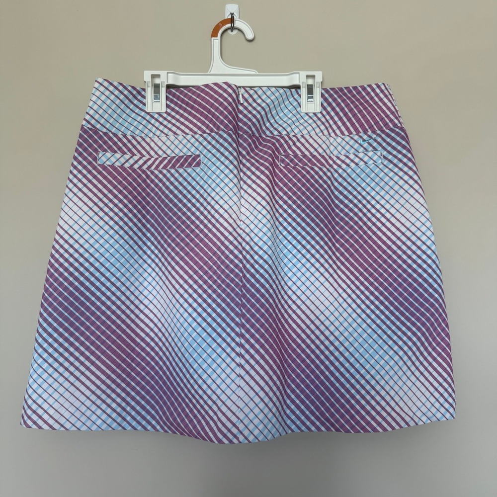 Nike Golf Womens Dri-FIT Plaid Skort Purple Blue Athletic 377309-460 Size 12 - Picture 2 of 6
